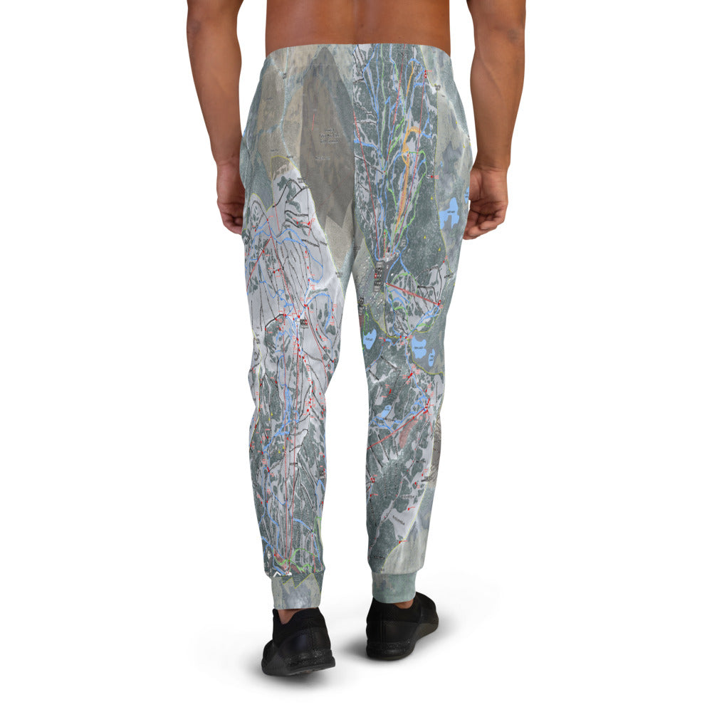 The Cottonwoods, Utah Ski Trail Map Men's Mid-Layer - Powderaddicts