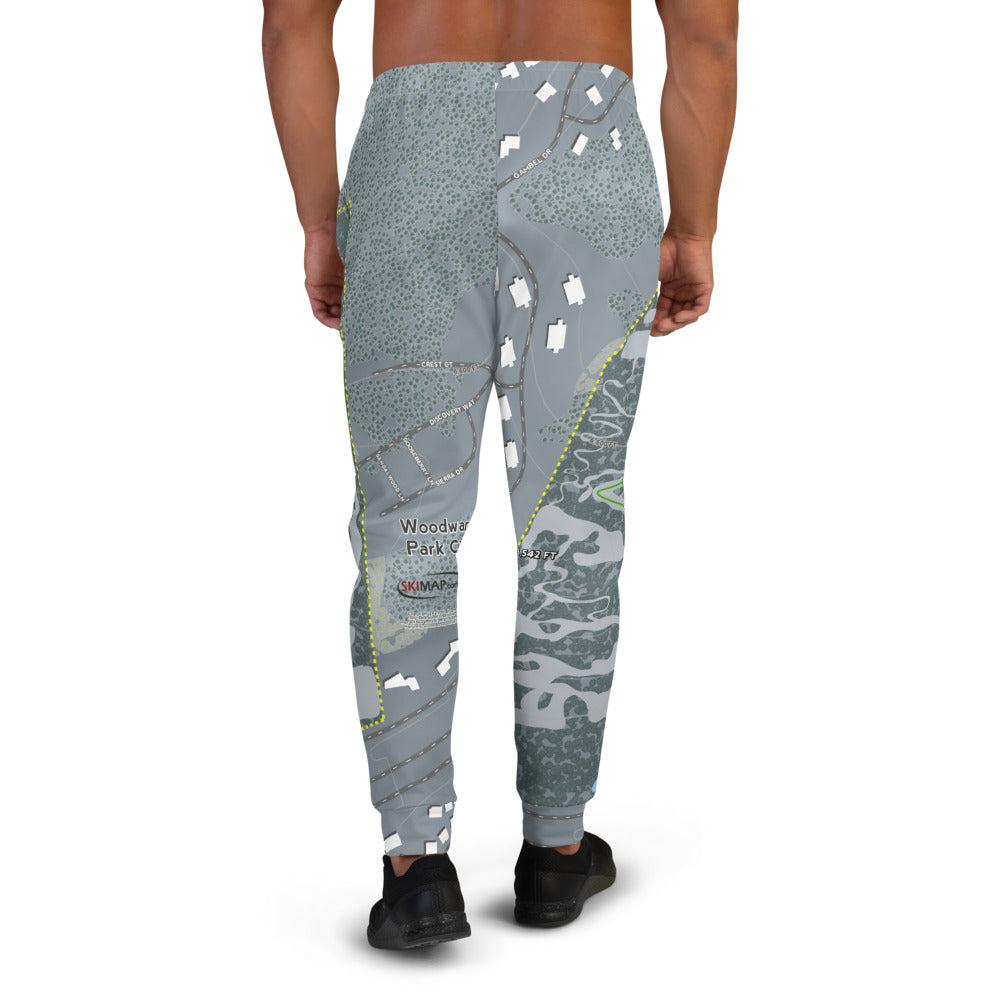 Woodward, Utah Ski Trail Map Men's Mid-Layer - Powderaddicts