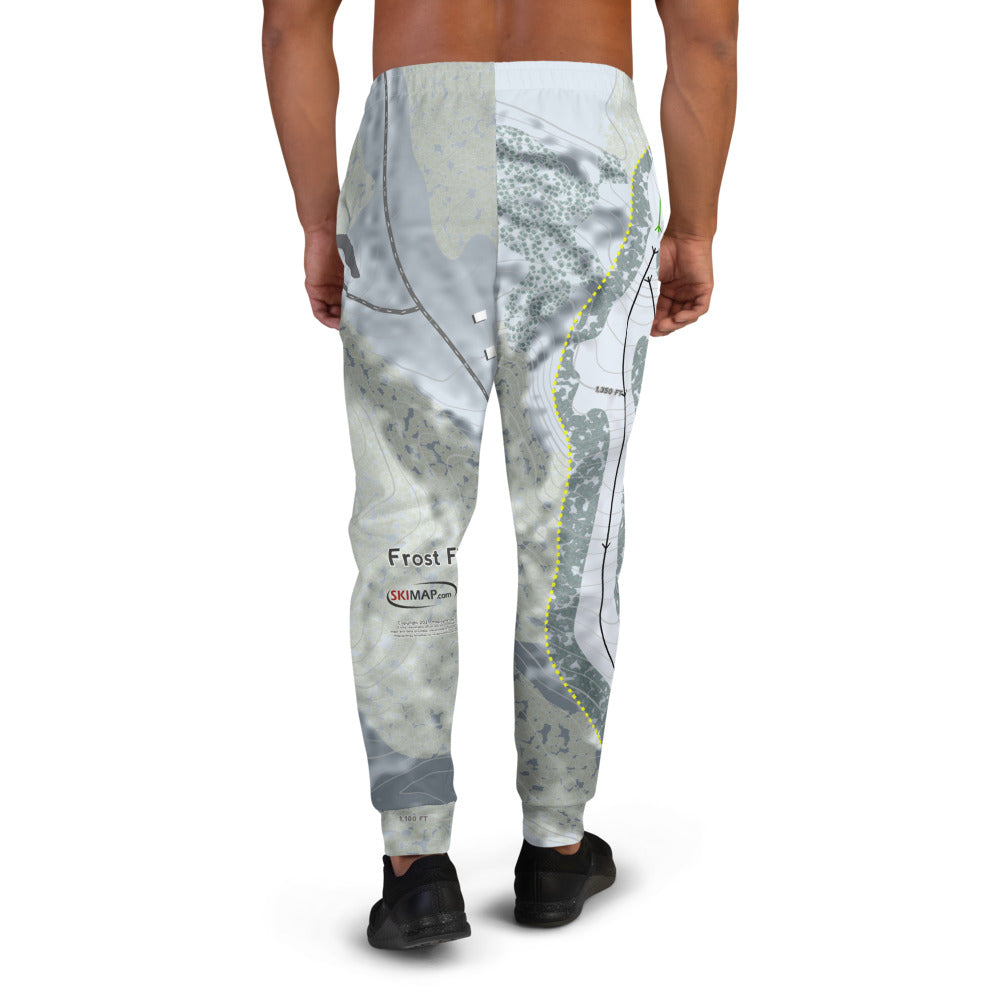Frost Fire, North Dakota Ski Trail Map Men's Mid-Layer - Powderaddicts