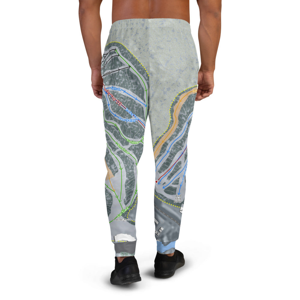 Giants Ridge, Minnesota Ski Trail Map Men's Mid-Layer - Powderaddicts