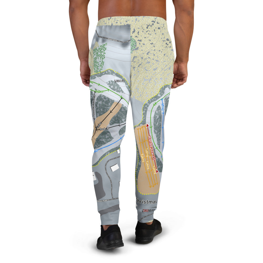 Christmas Mountain, Wisconsin Ski Trail Map Men's Mid-Layer - Powderaddicts