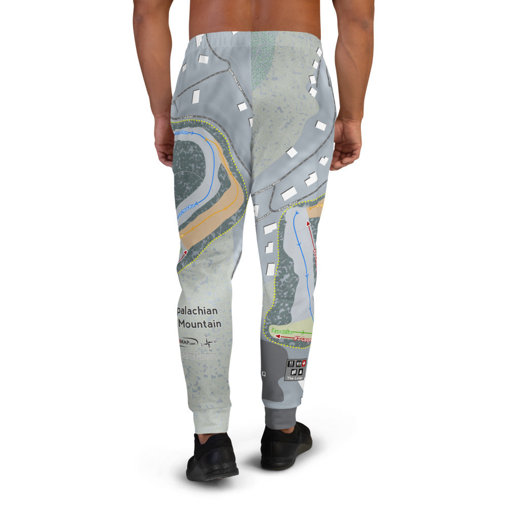Appalachian, North Carolina Ski Trail Map Men's Mid-Layer - Powderaddicts