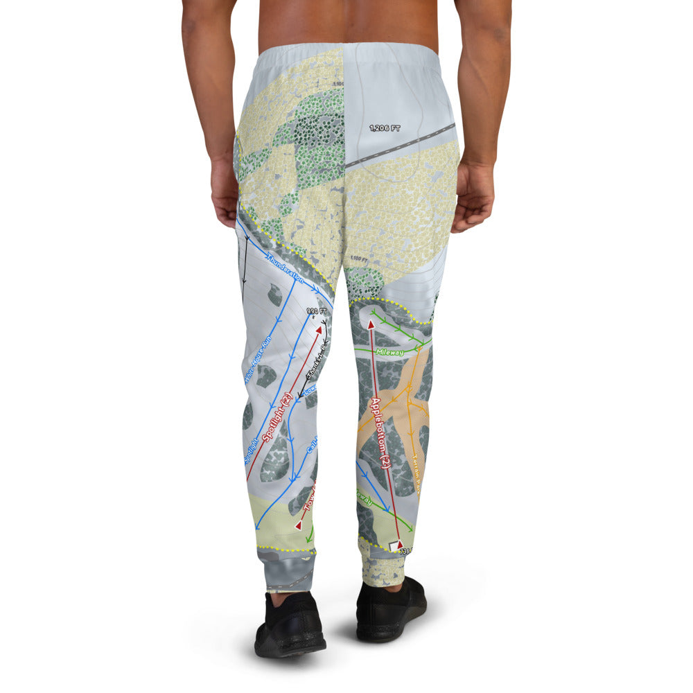 Mt LaCrosse, Wisconsin Ski Trail Map Men's Mid-Layer - Powderaddicts