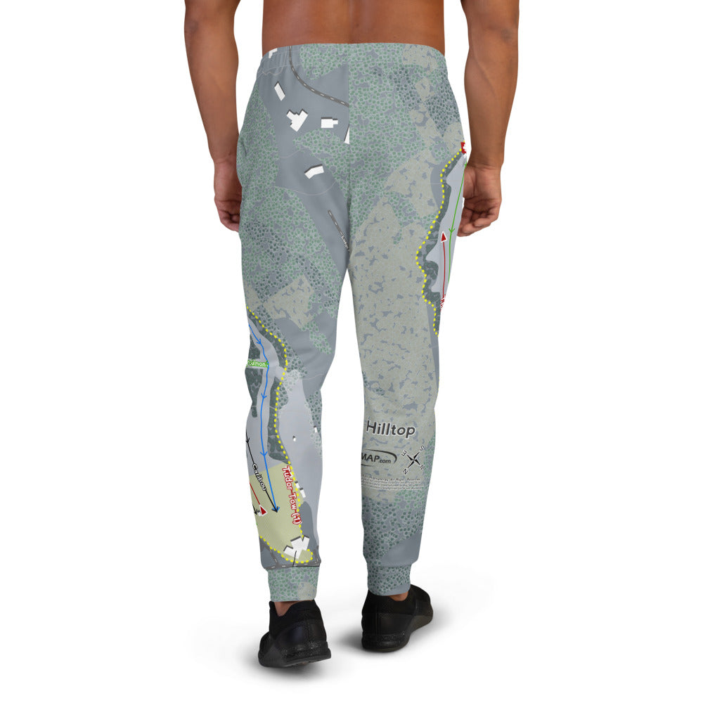 Hilltop, Alaska Ski Trail Map Men's Mid-Layer - Powderaddicts