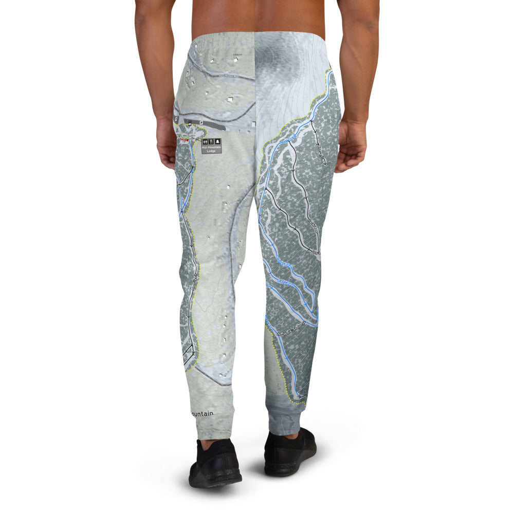 Moose Mountain, Alaska Ski Trail Map Men's Mid-Layer - Powderaddicts