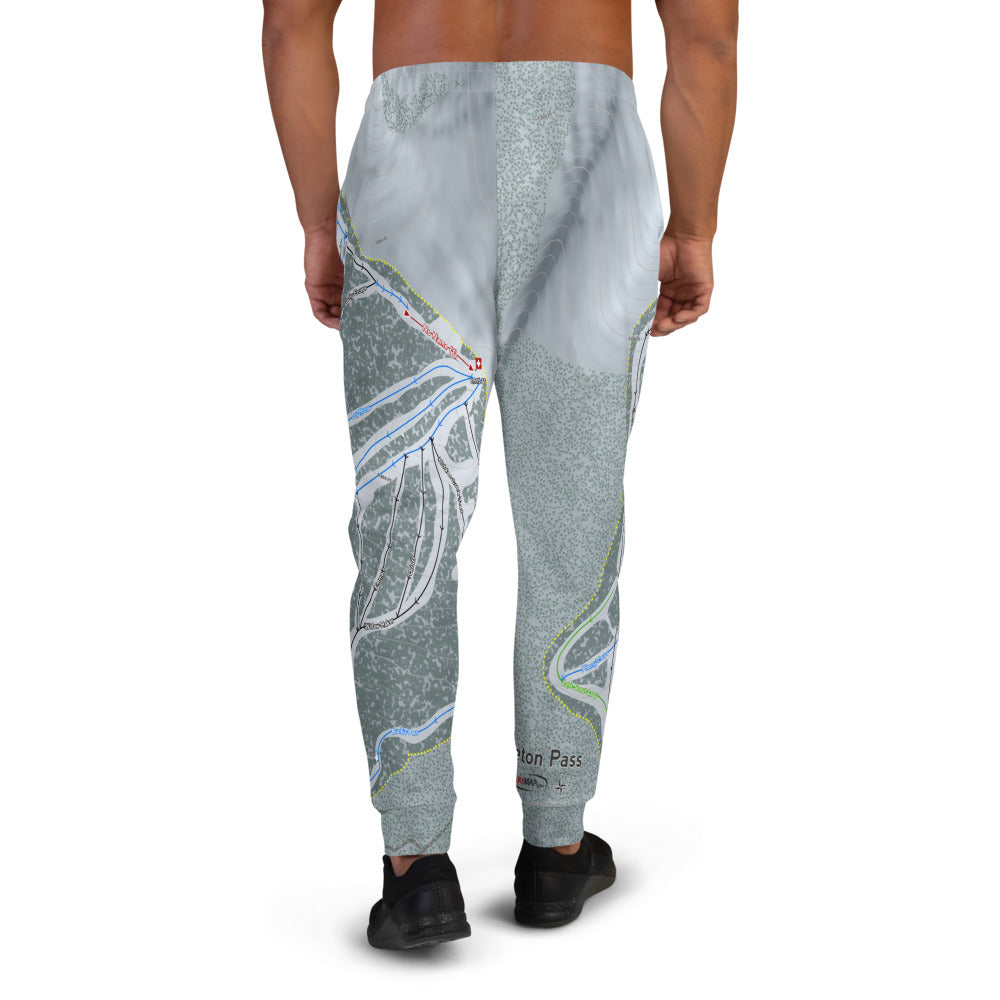 Teton Pass, Montana Ski Trail Map Men's Mid-Layer - Powderaddicts