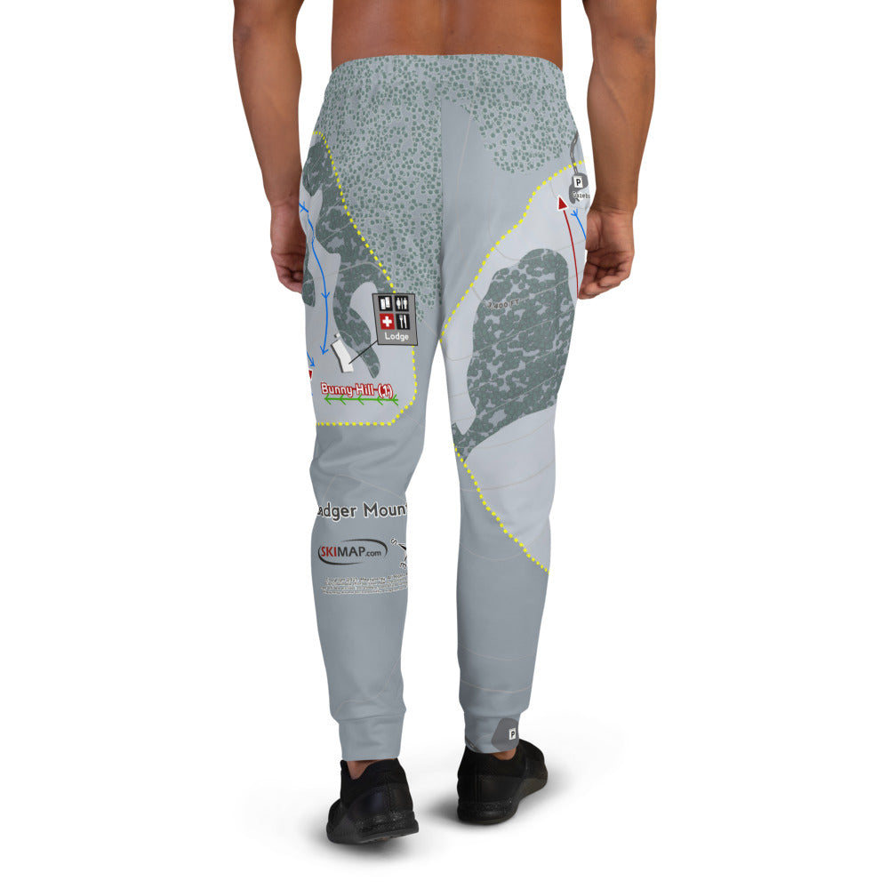 Badger Mountain, Washington Ski Trail Map Men's Mid-Layer - Powderaddicts