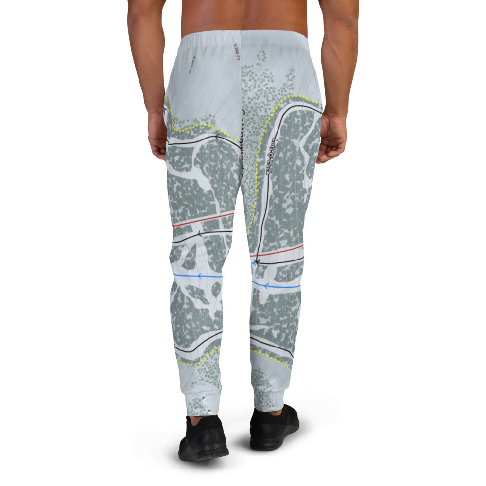 Cottonwood Butte, Idaho Ski Trail Map Men's Mid-Layer - Powderaddicts