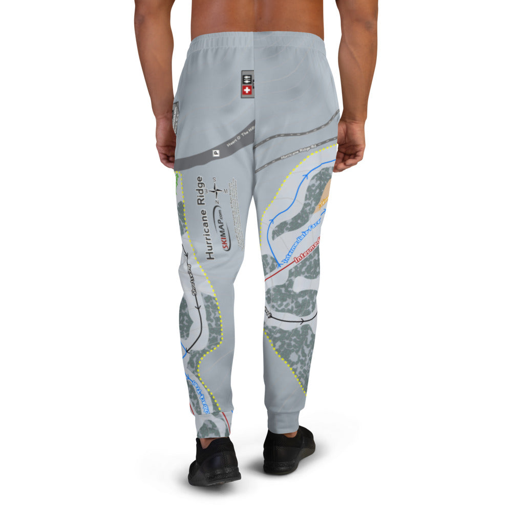 Hurricane Ridge, Washington Ski Trail Map Men's Mid-Layer - Powderaddicts