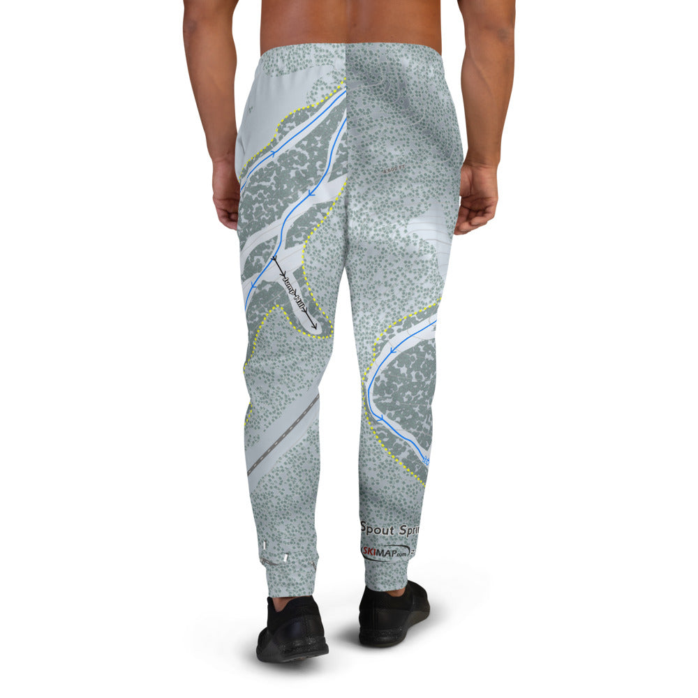 Spout Springs, Oregon Ski Trail Map Men's Mid-Layer - Powderaddicts