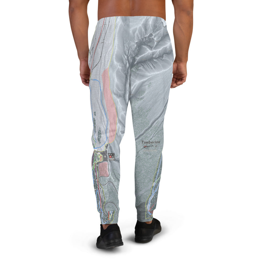 Timberline, Oregon Ski Trail Map Men's Mid-Layer - Powderaddicts