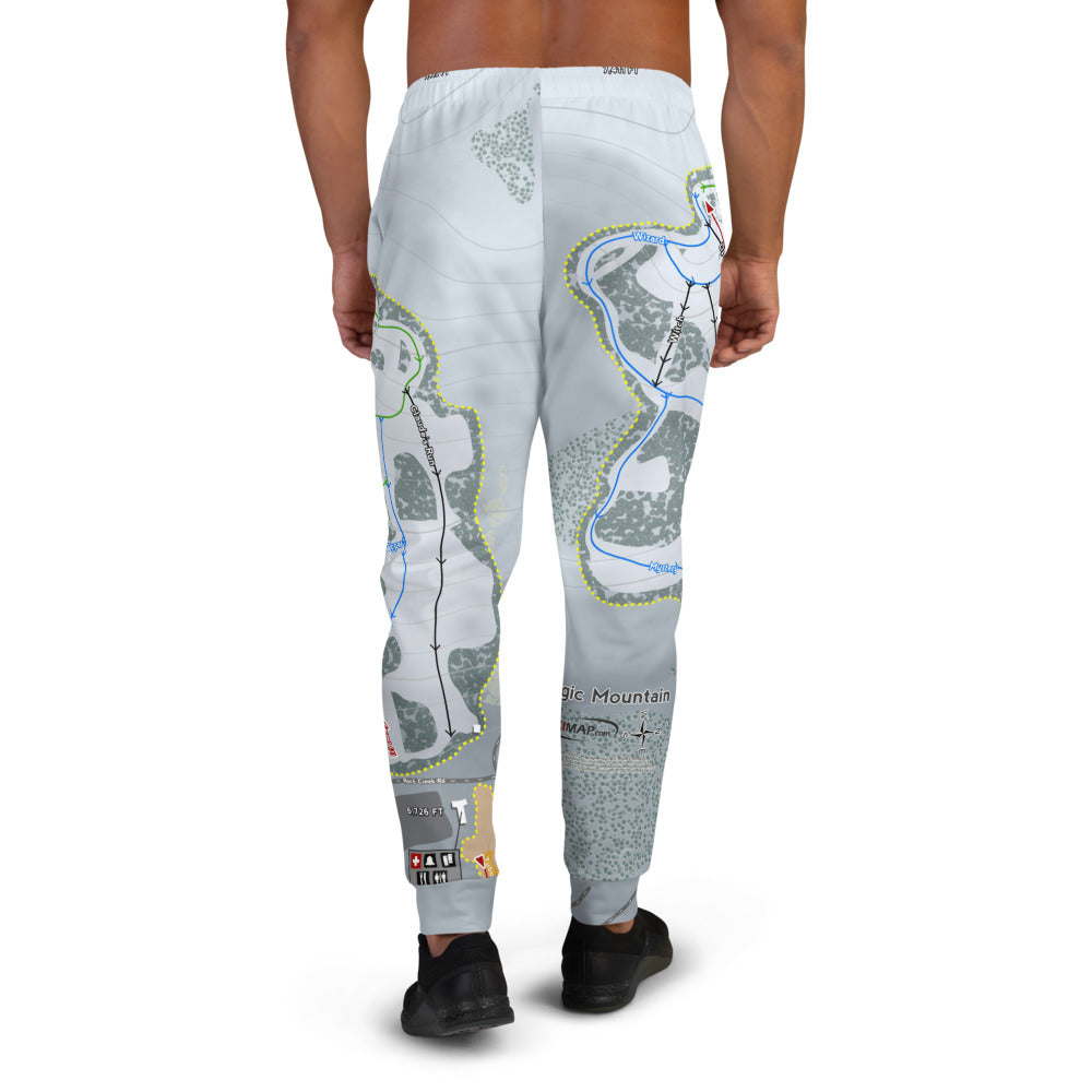 Magic Mountain, Idaho Ski Trail Map Men's Mid-Layer - Powderaddicts