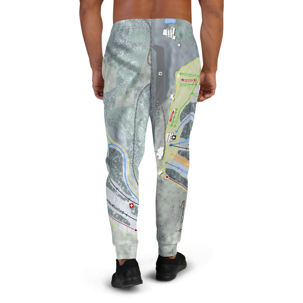 Blue Hills, Massachusetts Ski Trail Map Men's Mid-Layer - Powderaddicts