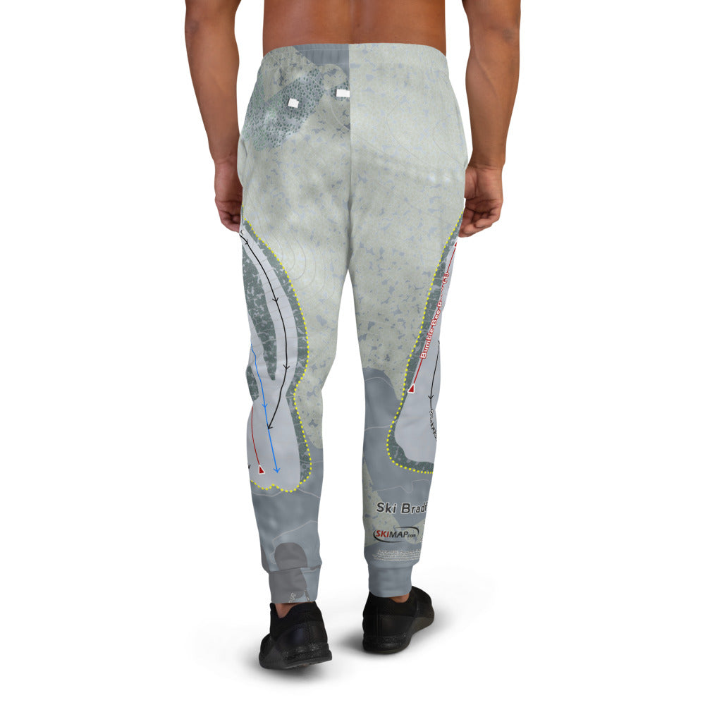 Ski Bradford, Massachusetts Ski Trail Map Men's Mid-Layer - Powderaddicts