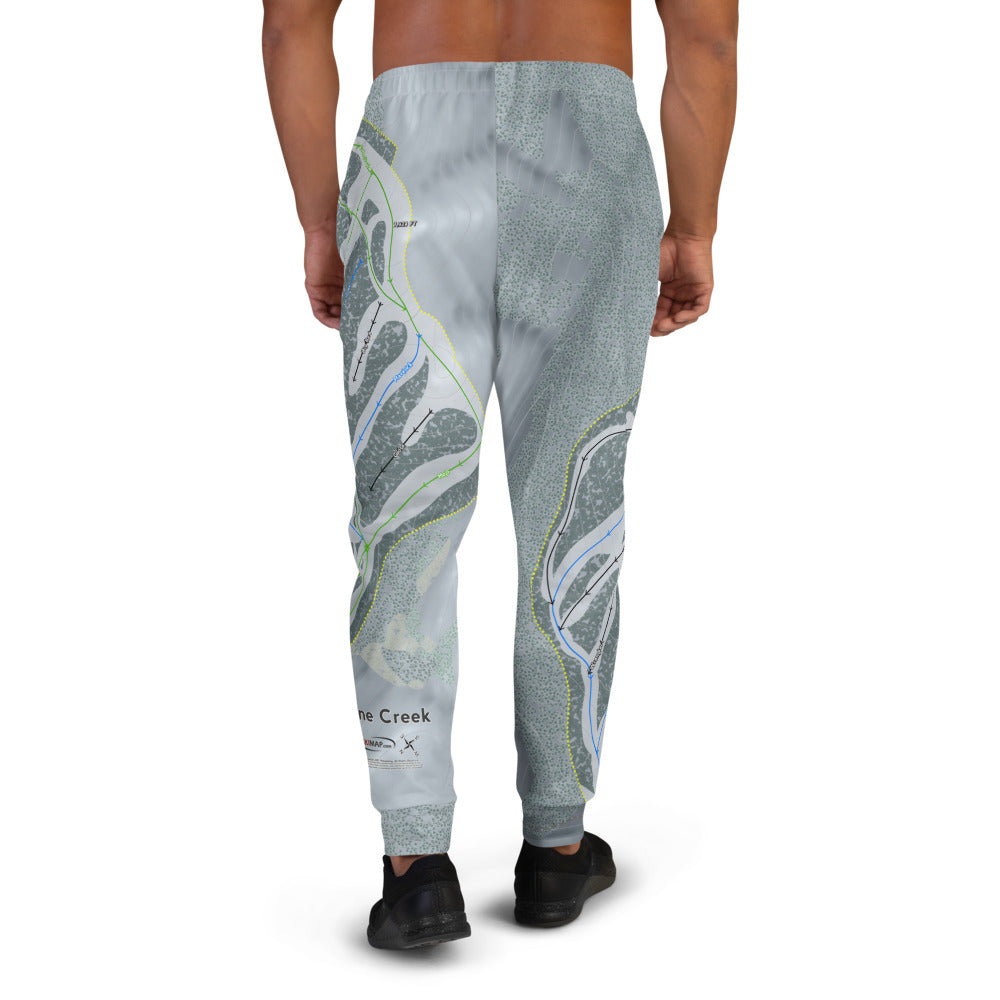 Pine Creek, Wyoming Ski Trail Map Men's Mid-Layer - Powderaddicts