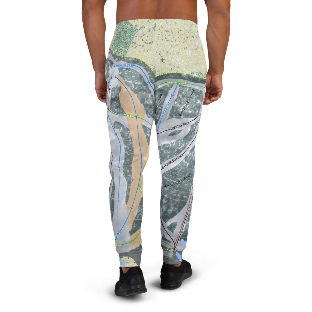 Marquette Mountain, Michigan Ski Trail Map Men's Mid-Layer - Powderaddicts