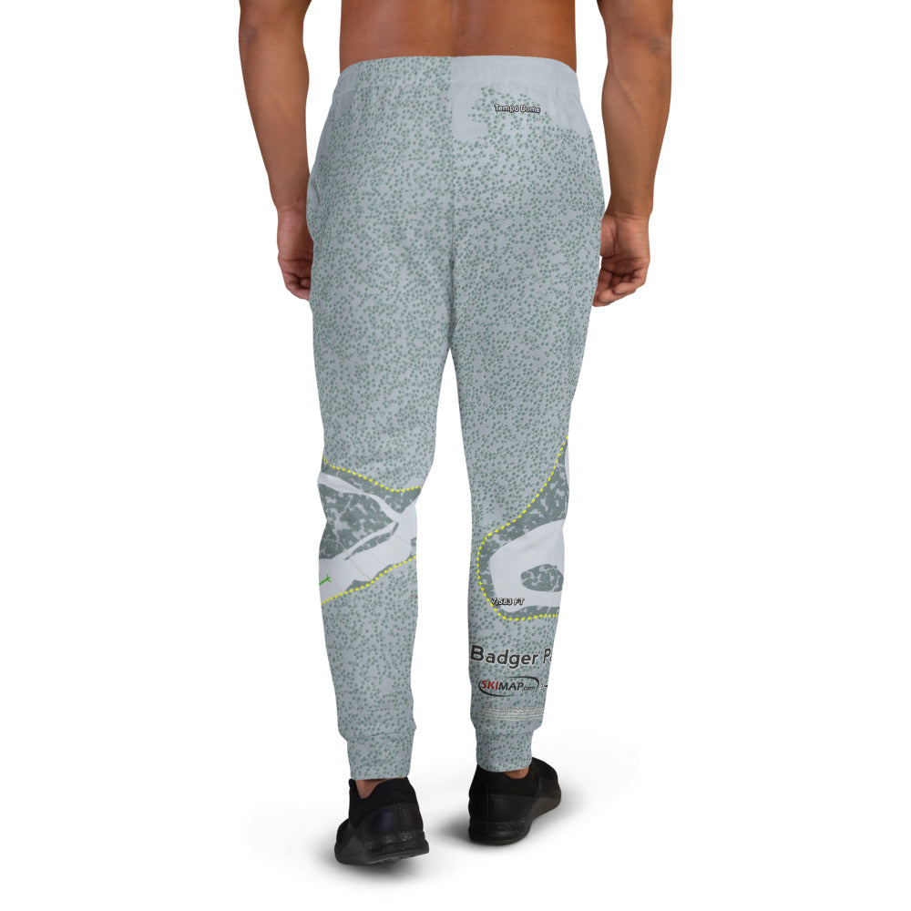 Badger Pass, California Ski Trail Map Men's Mid-Layer - Powderaddicts