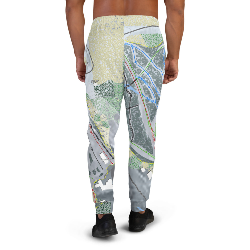 Pine Mountain, Michigan Ski Trail Map Men's Mid-Layer - Powderaddicts