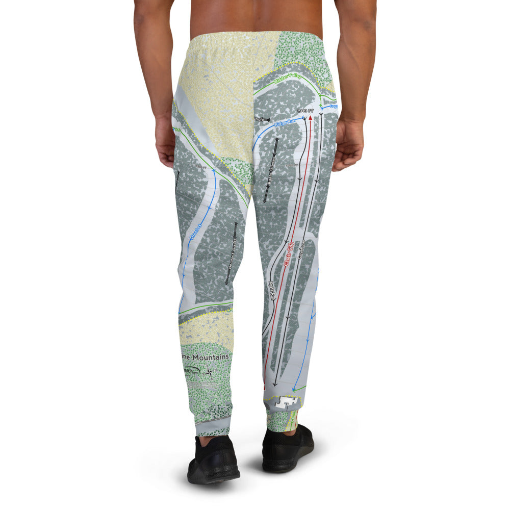 Porcupine Mountains, Michigan Ski Trail Map Men's Mid-Layer - Powderaddicts