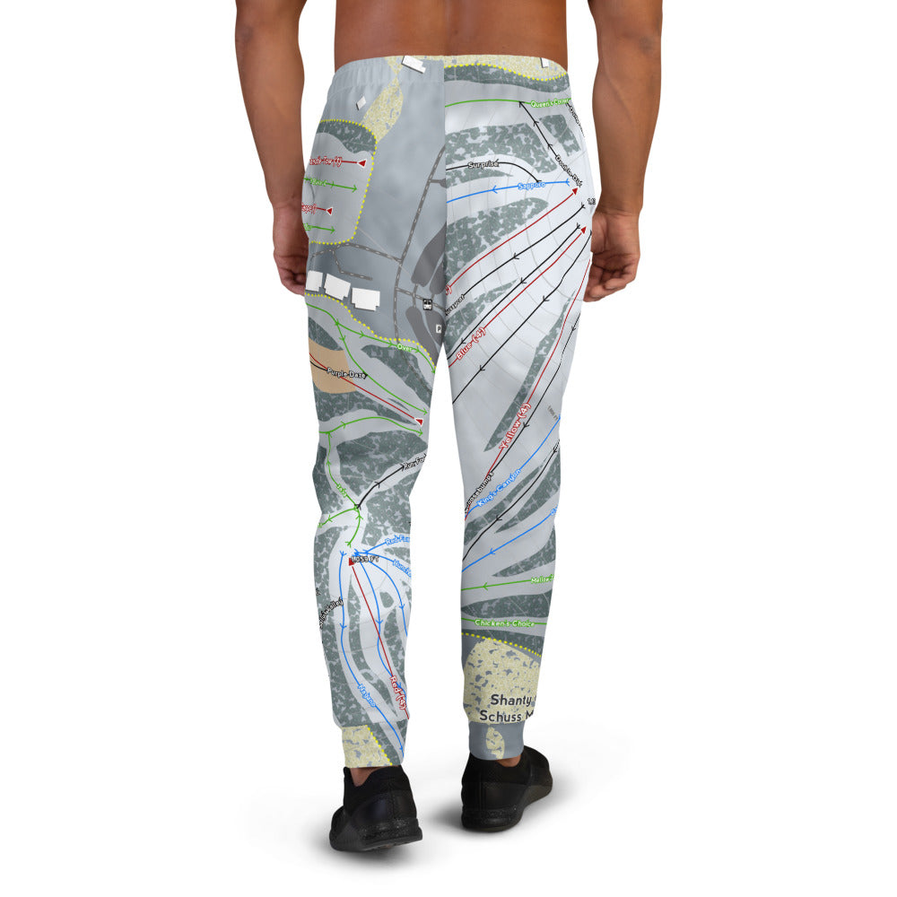 Shanty Creek Schuss Mtn, Michigan Ski Trail Map Men's Mid-Layer - Powderaddicts