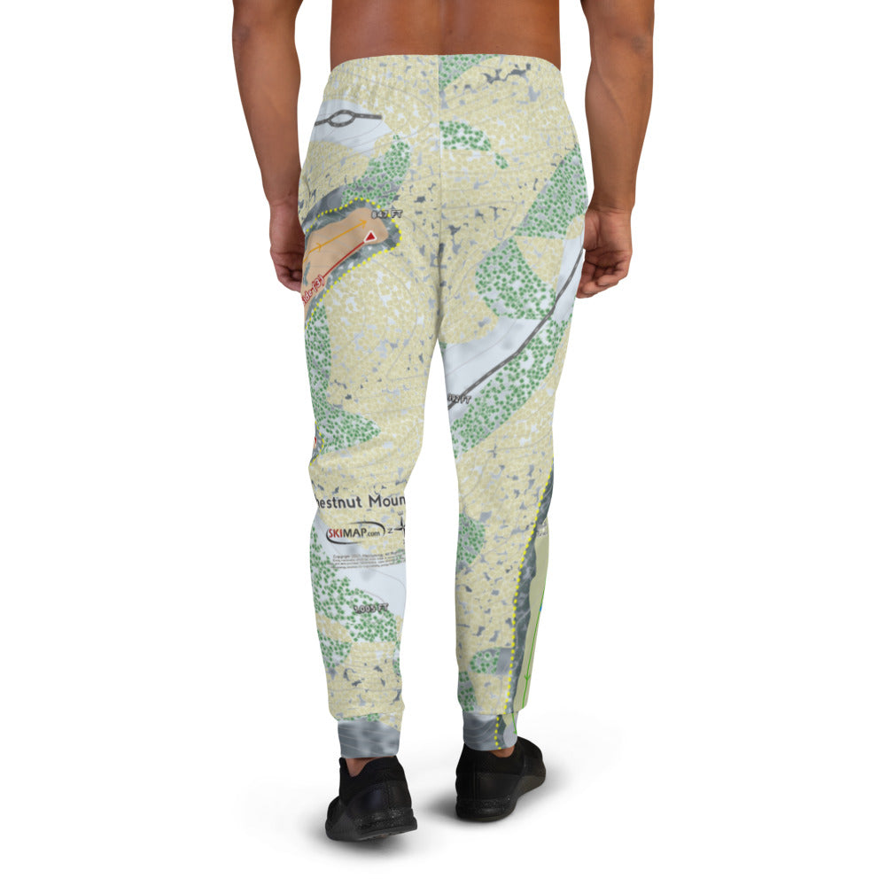 Chestnut Mountain, Illinois Ski Trail Map Men's Mid-Layer - Powderaddicts