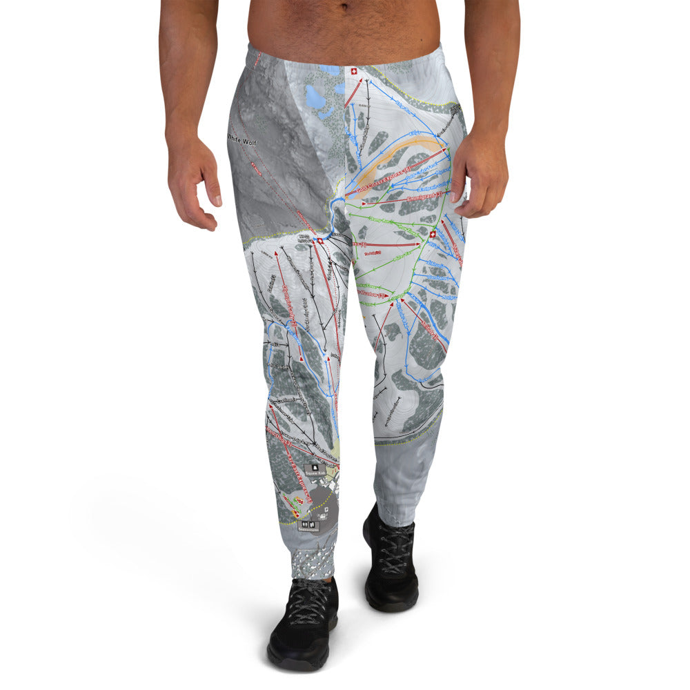 Squaw Valley, California Ski Trail Map Men&#39;s Mid-Layer - Powderaddicts