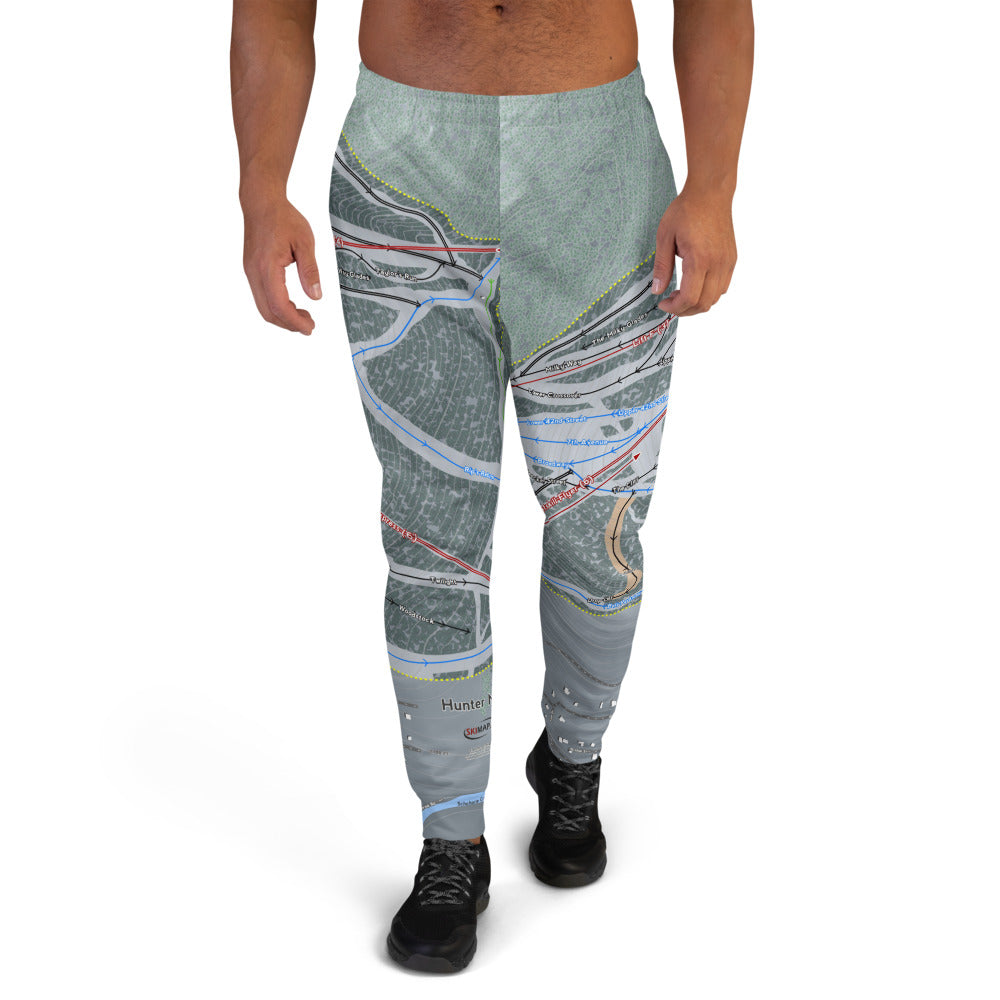 Hunter Mountain, New York Ski Trail Map Men's Mid-Layer - Powderaddicts