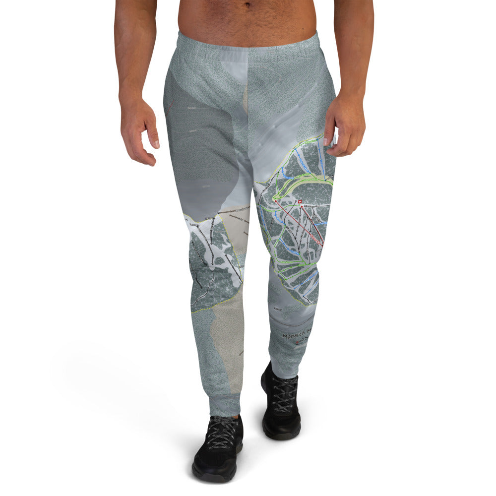 Monarch Mountain, Colorado Ski Trail Map Men's Mid-Layer - Powderaddicts