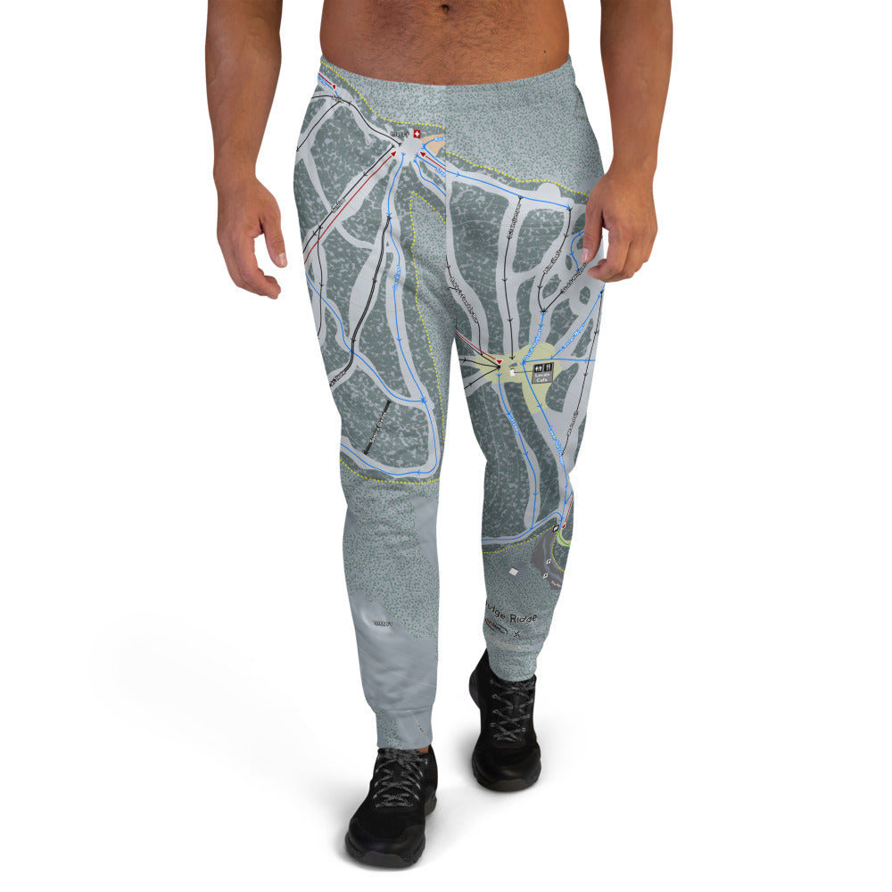 Dodge Ridge, California Ski Trail Map Men's Mid-Layer - Powderaddicts