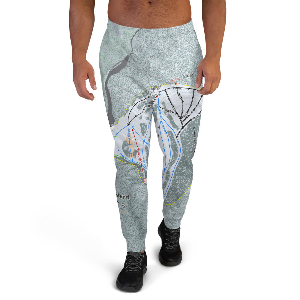 Mt. Ashland, Oregon Ski Trail Map Men's Mid-Layer - Powderaddicts