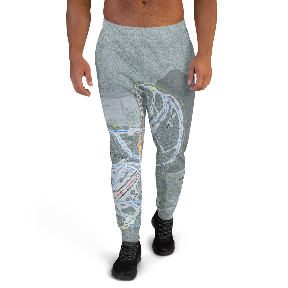 Lookout Pass, Idaho Ski Trail Map Men's Mid-Layer - Powderaddicts