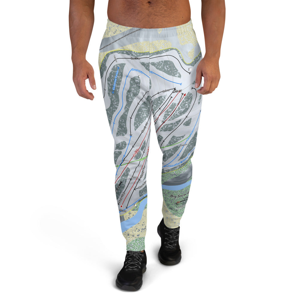 Big Snow BlackJack, Michigan Ski Trail Map Men's Mid-Layer - Powderaddicts