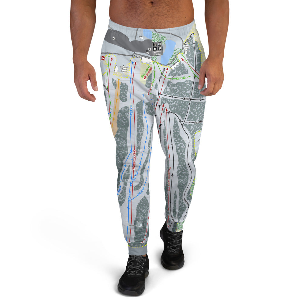 Big Snow Indianhead, Michigan Ski Trail Map Men's Mid-Layer - Powderaddicts