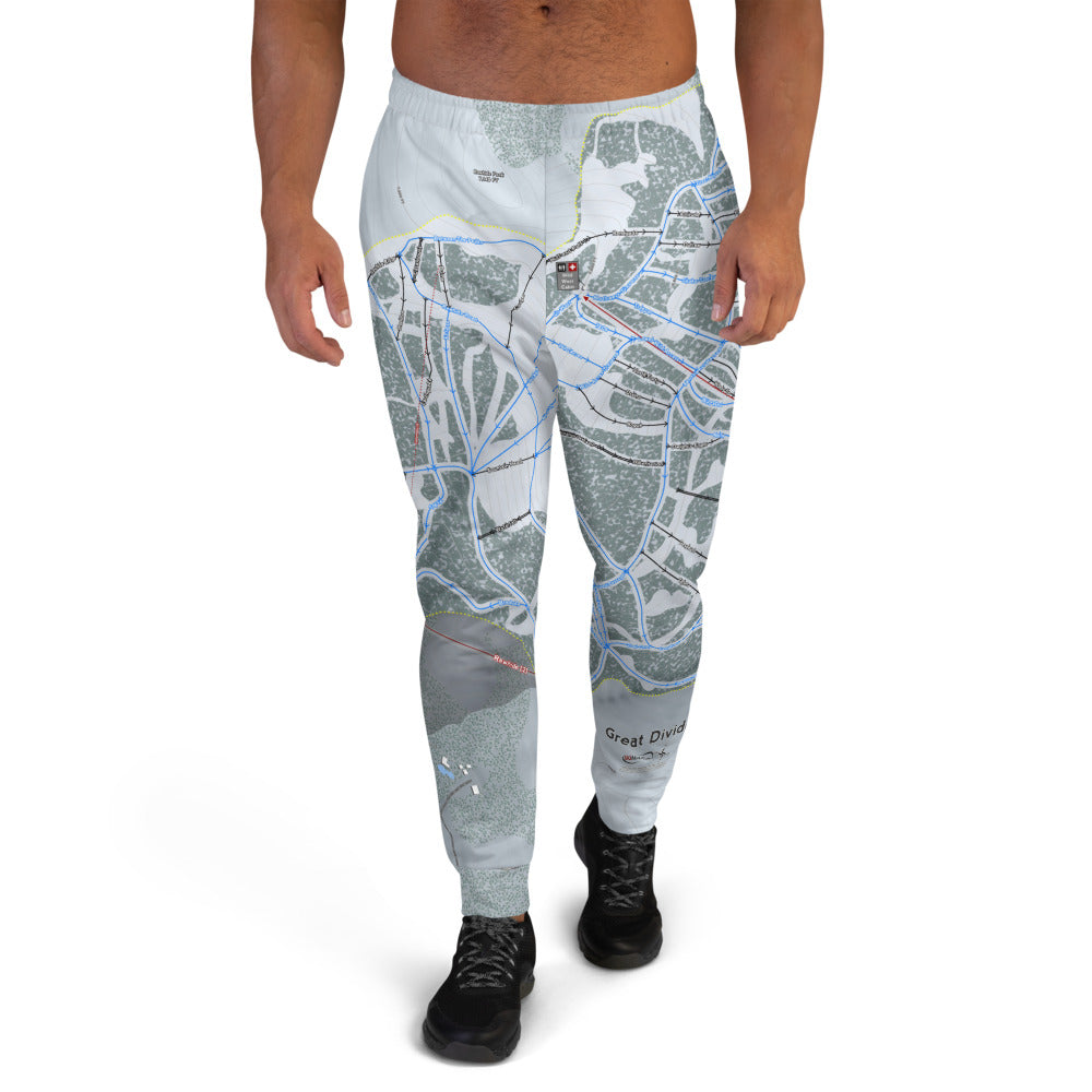 Great Divide, Montana Ski Trail Map Men's Mid-Layer - Powderaddicts