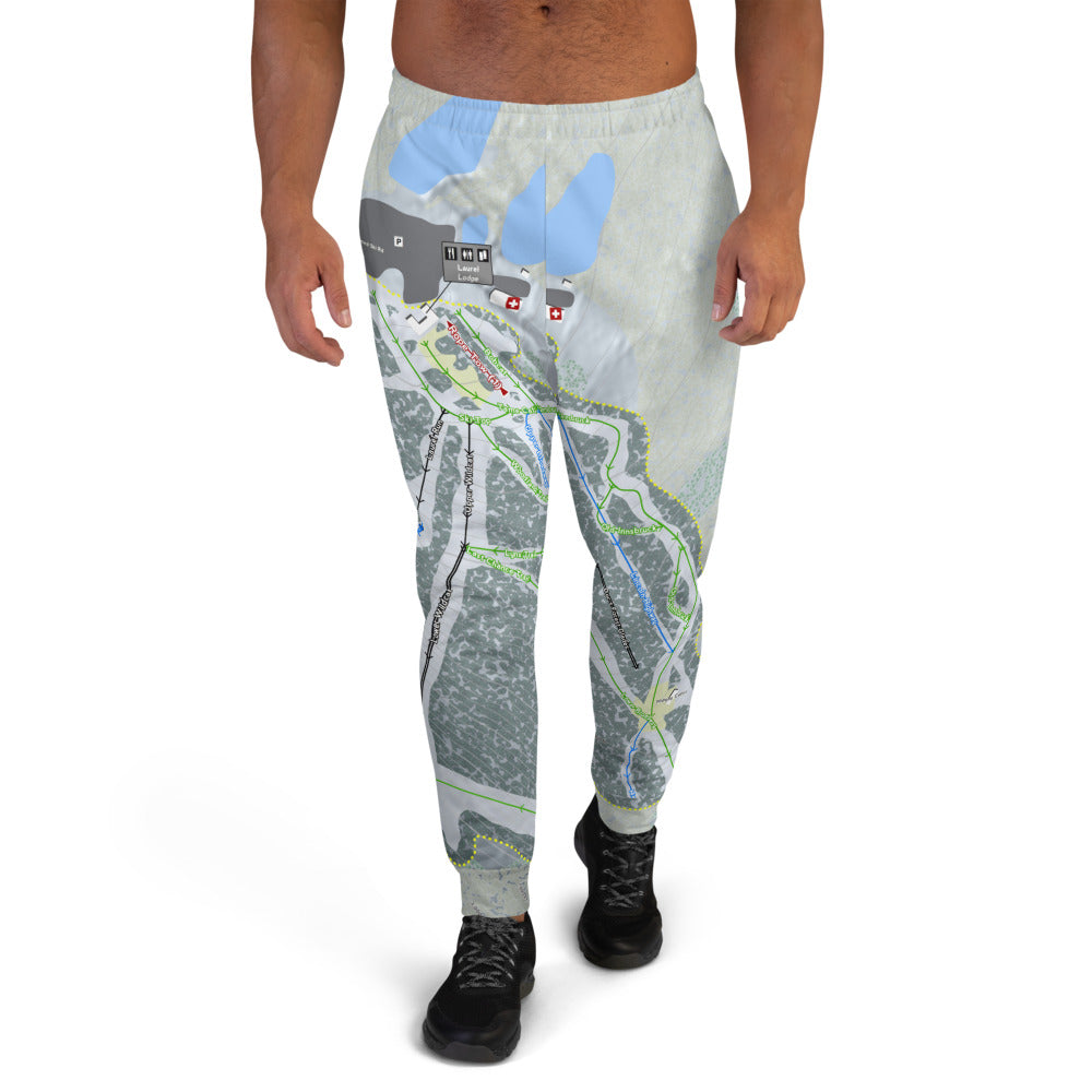 Laurel Mountain, Pennsylvania Ski Trail Map Men's Mid-Layer - Powderaddicts