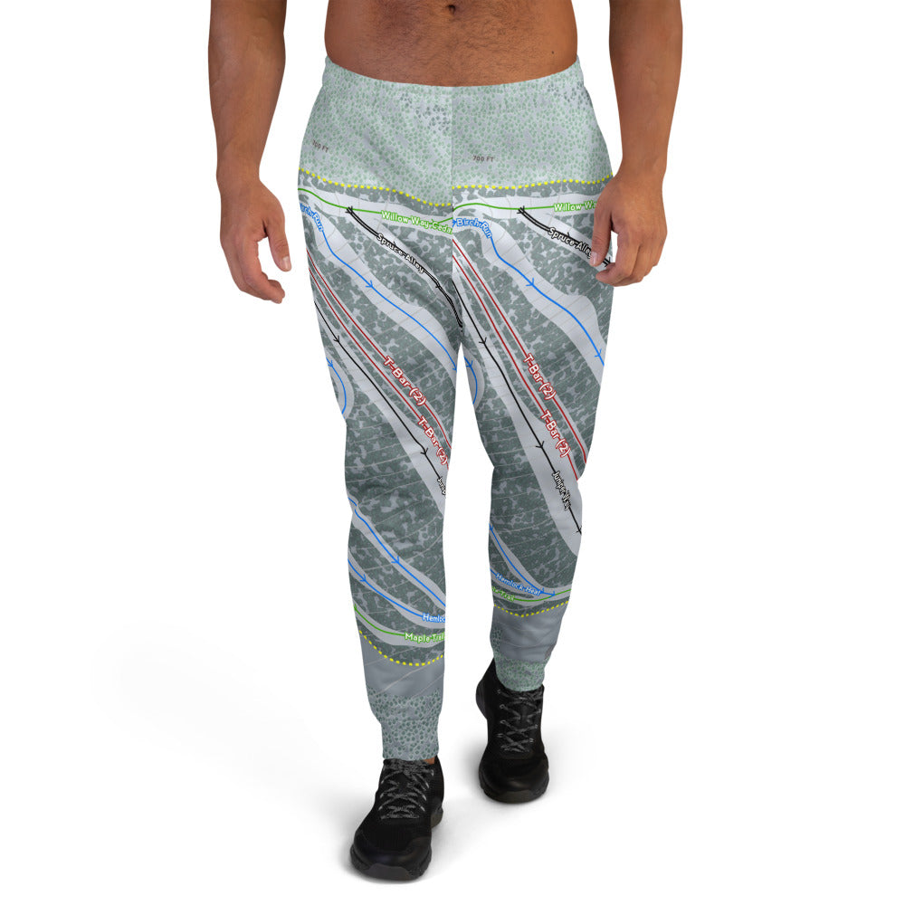 Mt Jefferson, Maine Ski Trail Map Men's Mid-Layer - Powderaddicts