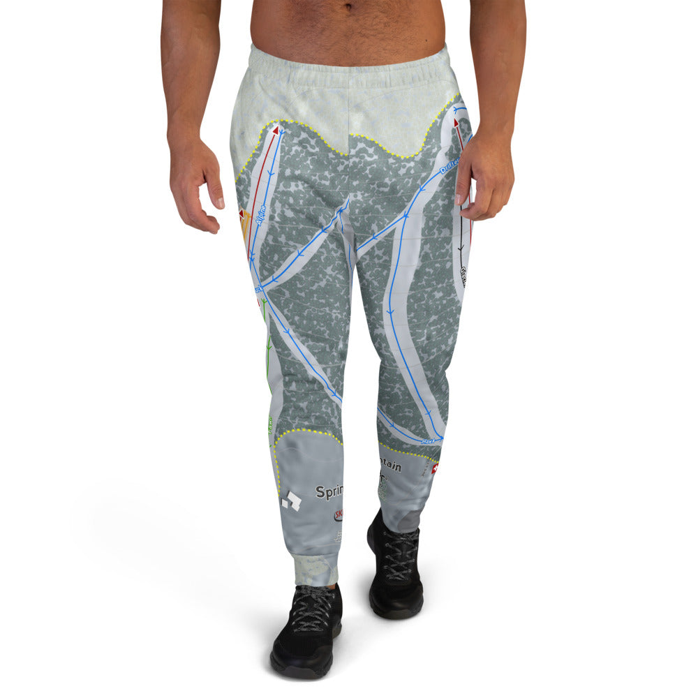 Spring Mountain, Pennsylvania Ski Trail Map Men&#39;s Mid-Layer - Powderaddicts