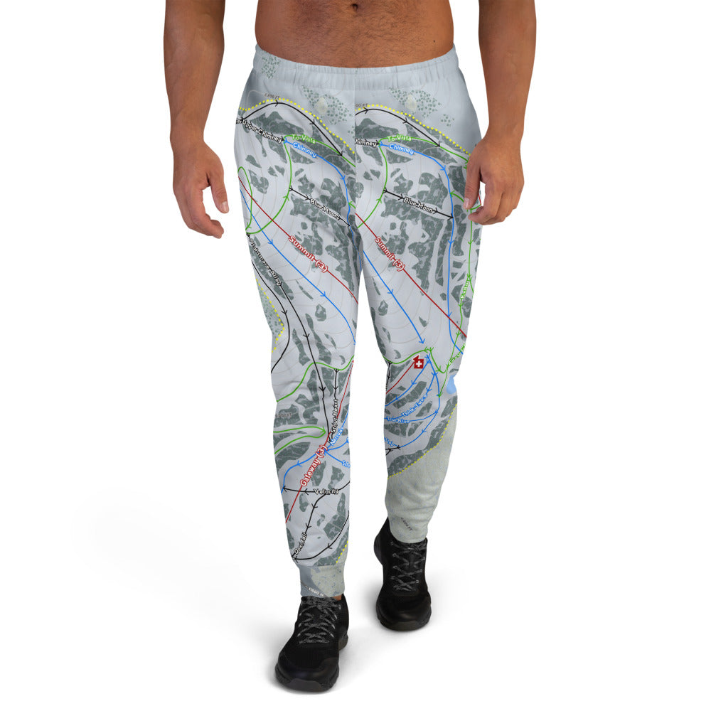 Cherry Peak, Utah Ski Trail Map Men's Mid-Layer - Powderaddicts
