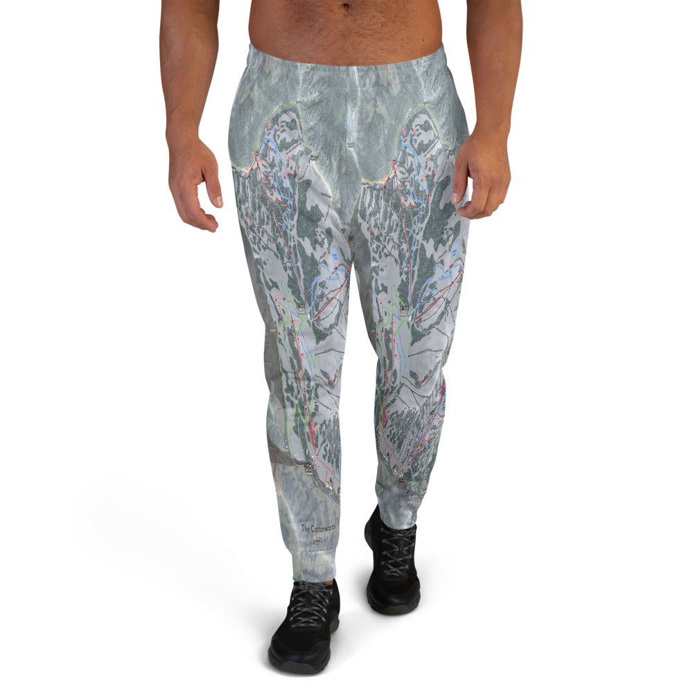 The Cottonwoods, Utah Ski Trail Map Men's Mid-Layer