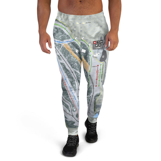 Frost Fire, North Dakota Ski Trail Map Men's Mid-Layer - Powderaddicts