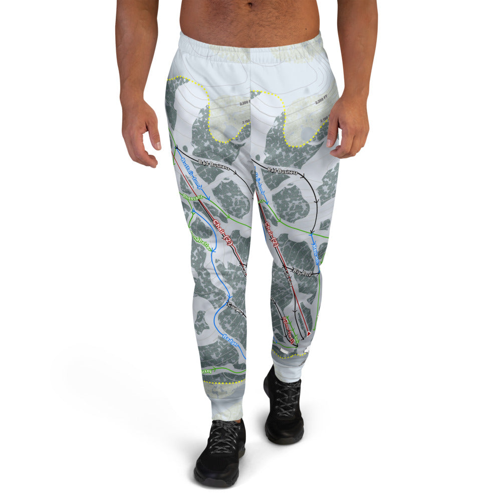 Huff Hills, North Dakota Ski Trail Map Men's Mid-Layer - Powderaddicts