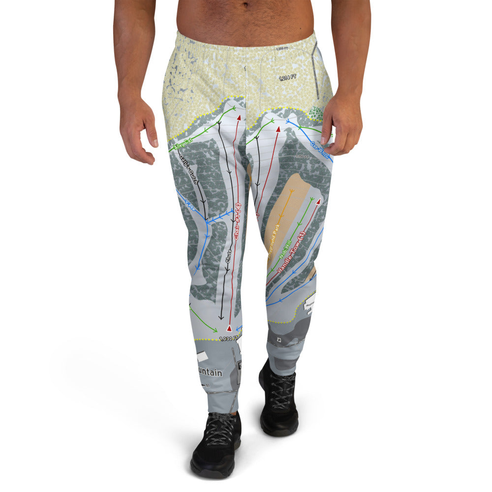 Christmas Mountain, Wisconsin Ski Trail Map Men's Mid-Layer - Powderaddicts