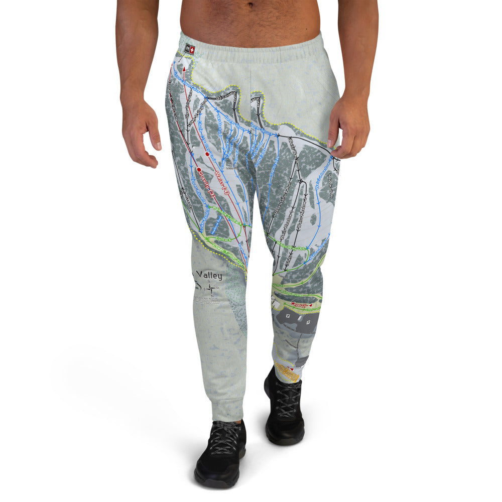 Canaan Valley, West Virginia Ski Trail Map Men's Mid-Layer - Powderaddicts