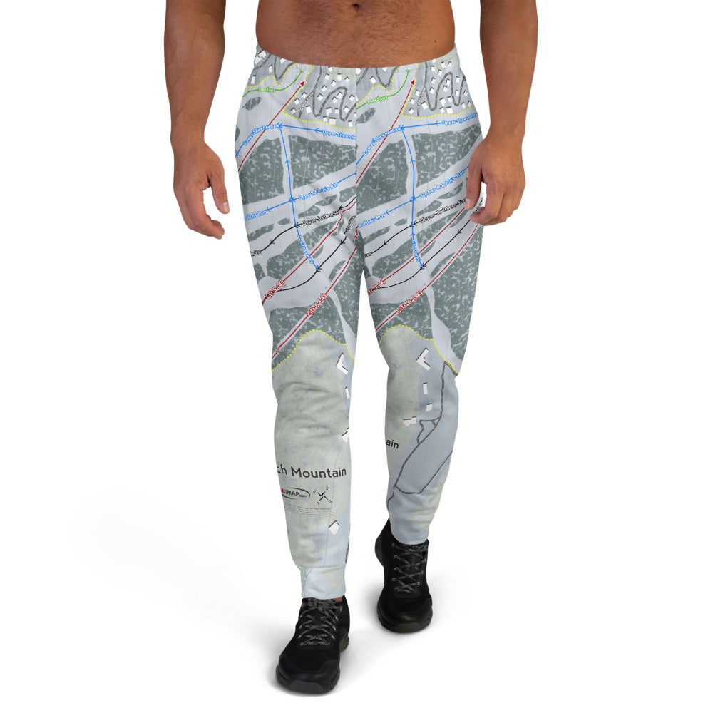 Beech Mountain, North Carolina Ski Trail Map Men's Mid-Layer - Powderaddicts