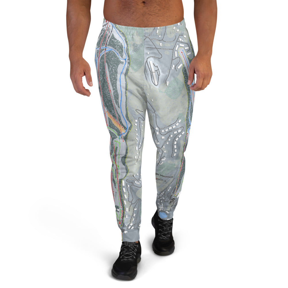 Sugar Mountain, North Carolina Ski Trail Map Men's Mid-Layer - Powderaddicts