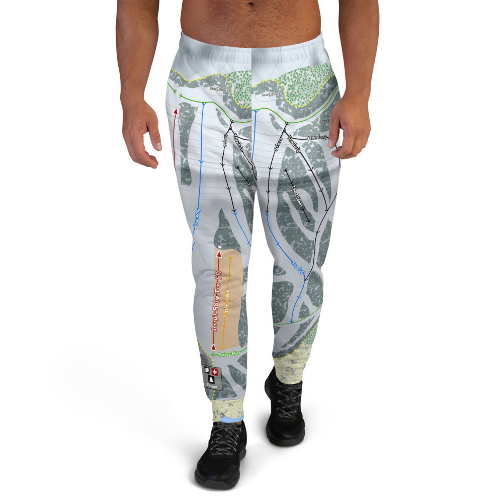 Mount Ashwabay, Wisconsin Ski Trail Map Men's Mid-Layer - Powderaddicts