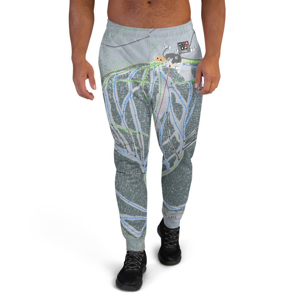 Ski Land, Alaska Ski Trail Map Men's Mid-Layer - Powderaddicts