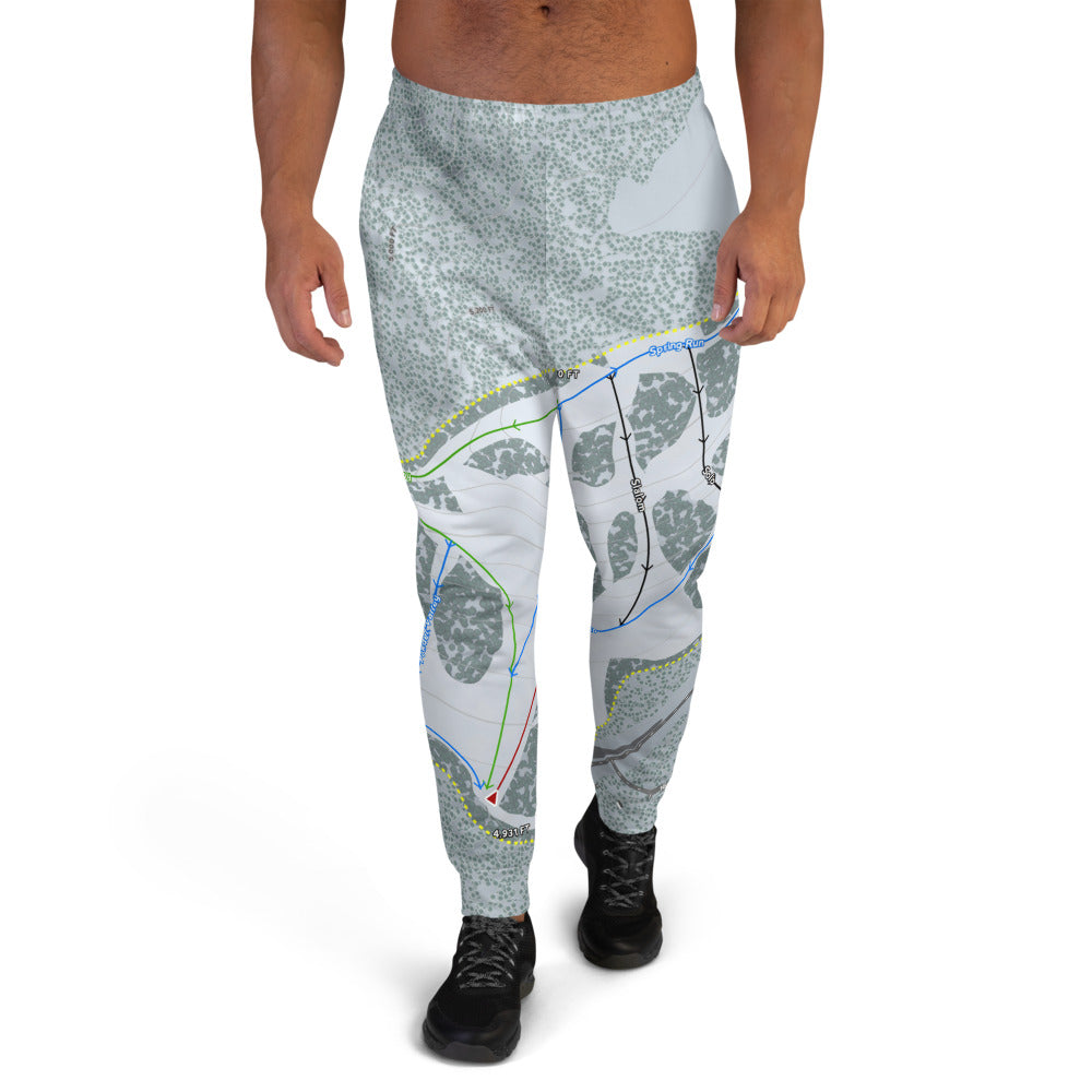 Spout Springs, Oregon Ski Trail Map Men's Mid-Layer - Powderaddicts