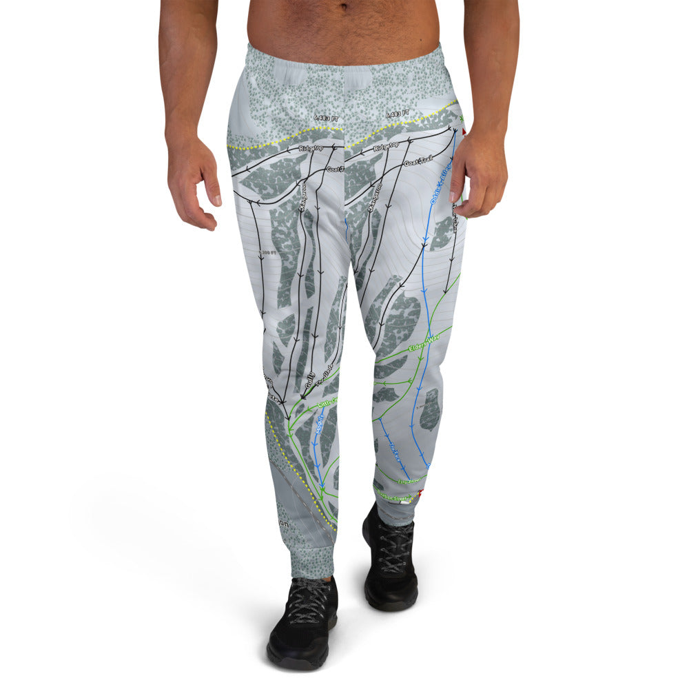 Warner Canyon, Oregon Ski Trail Map Men's Mid-Layer - Powderaddicts