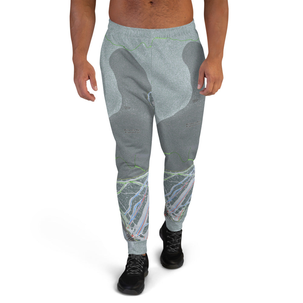 Willamette Pass, Oregon Ski Trail Map Men's Mid-Layer - Powderaddicts